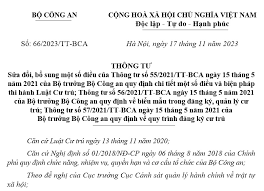 TOÀN VĂN: Thông tư 66/2023/TT-BCA sửa đổi một số thông tư về cư trú