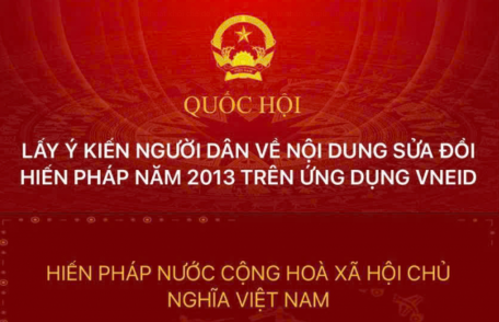 Hướng dẫn thực hiện góp ý sửa đổi, bổ sung một số điều của Hiến pháp trên VNeID