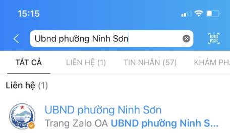 Chính thức ra mắt Trang Zalo OA UBND phường Ninh Sơn